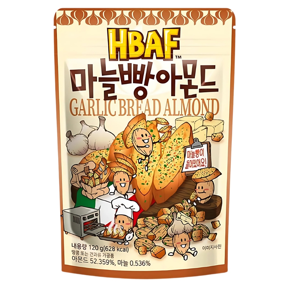 Korean Garlic Bread Flavoured Almonds 120g HBAF