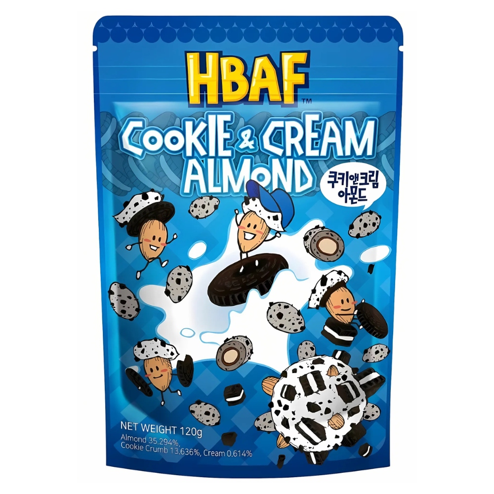 Korean Cookie & Cream Flavoured Almonds 120g HBAF