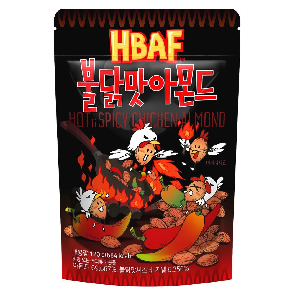 Korean Spicy Chicken Flavoured Almonds 120g HBAF