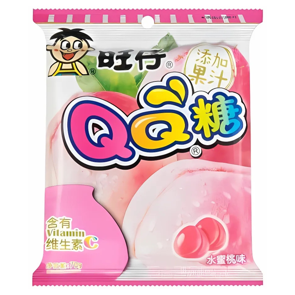 QQ Peach Flavoured Gummy 70g WANT WANT