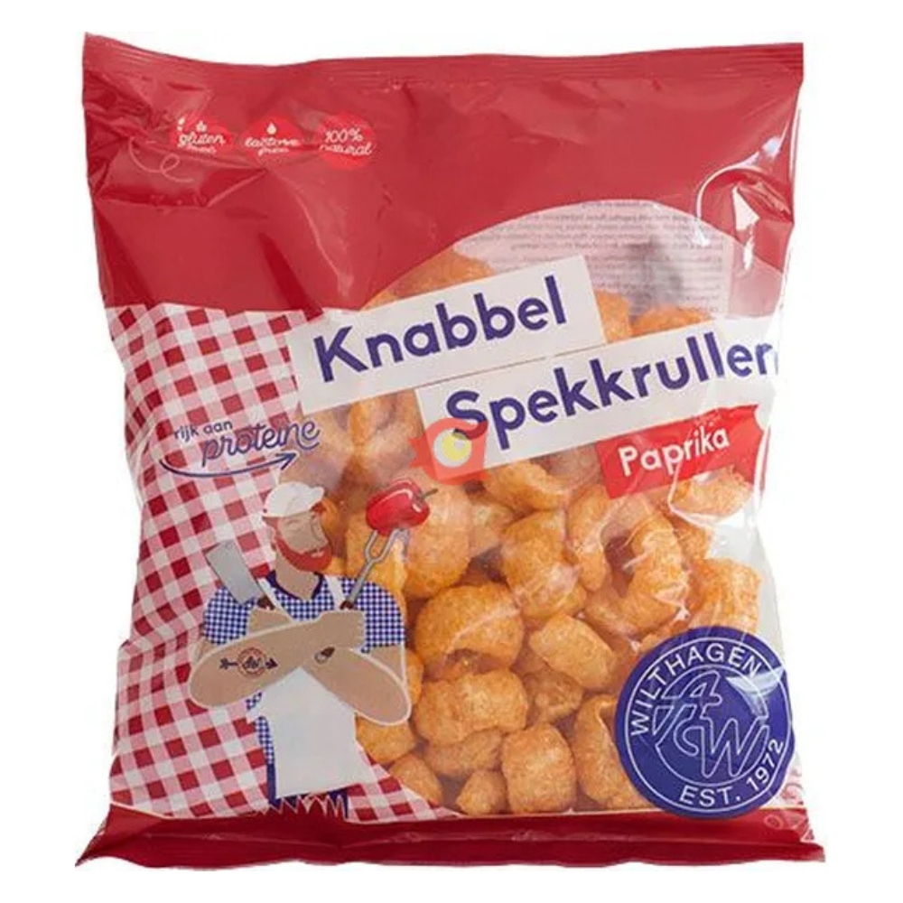 Pork Rind Snack Paprika Flavour - Chicharron 75g WILTHAGEN