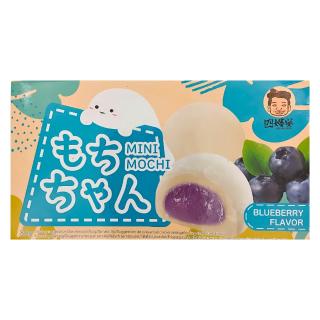 Mini Μότσι με Γέμιση Γεύσης Μύρτιλων 80g SZU SHEN PO