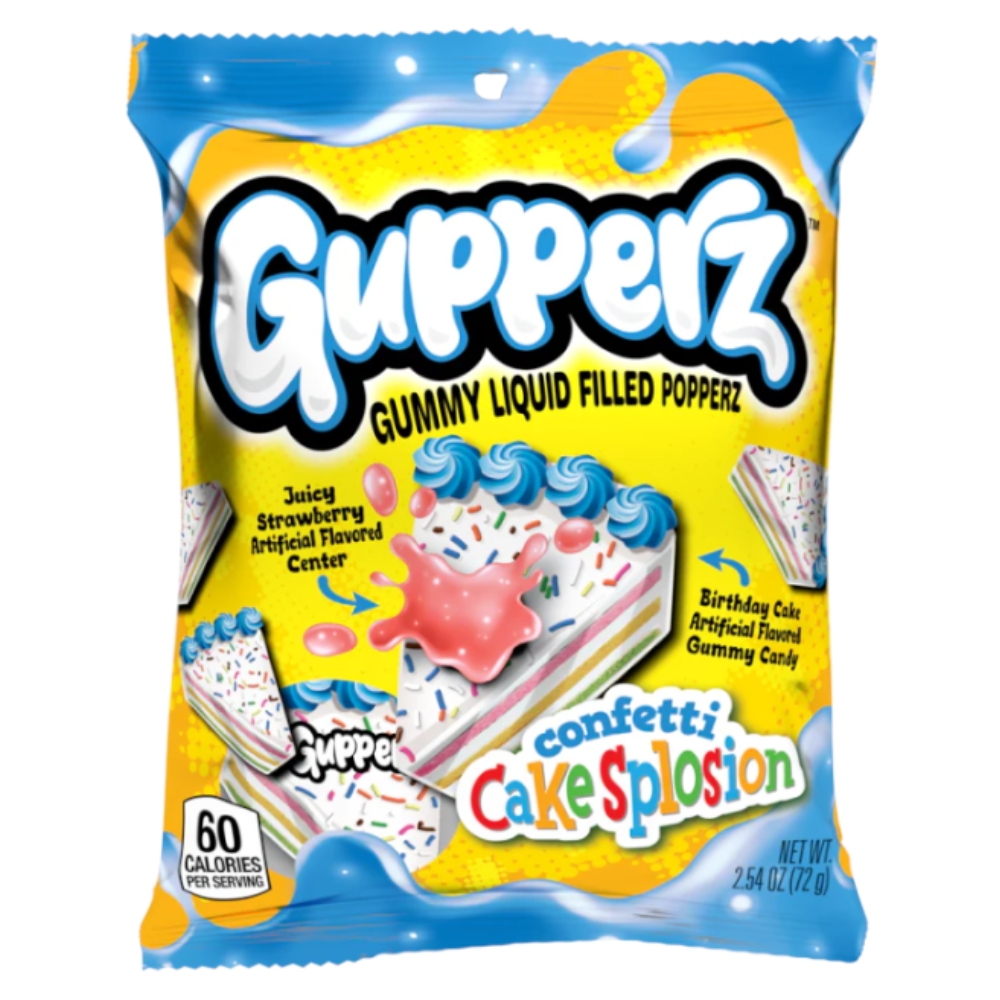 Gummy Filled With Birthday Cake Strawberry Flavour 72g GUPPERZ