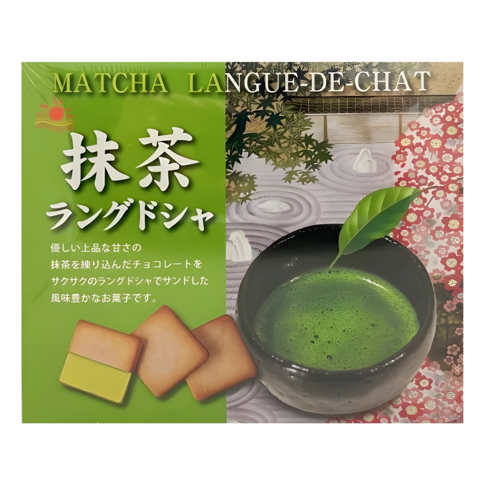 Λεπτά Μπισκότα με Πράσινο Τσάι Μάτσα Langue De Chat 90g NIKKO