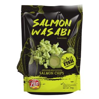 Salmon & Wasabi Flavoured Shrimp Chips 70g ZEN ZEN