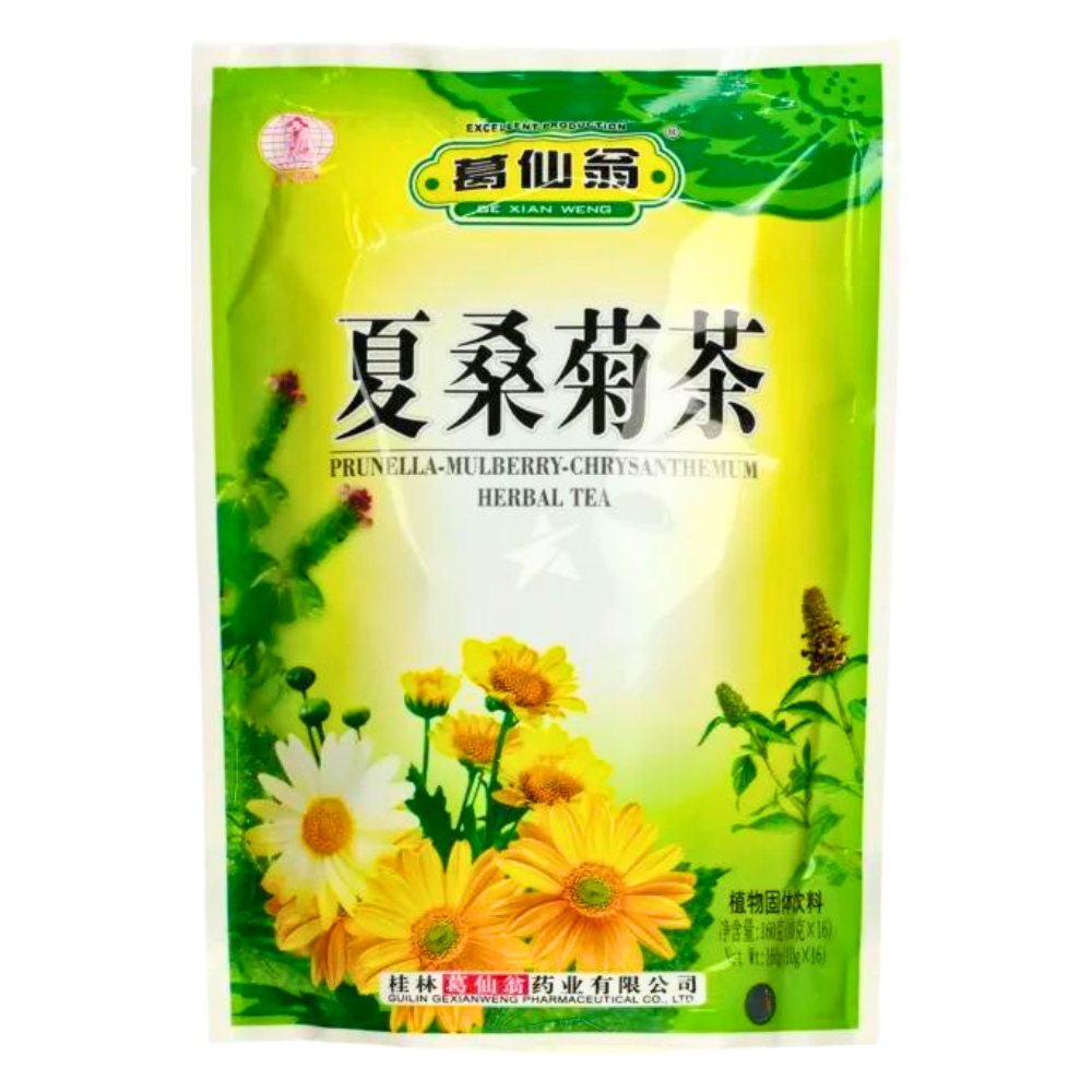 Herbal Tea Prunella Mulberry Chrysanthemum 葛仙翁夏桑菊茶 16 bags x 10g (160g) GE XIAN WENG