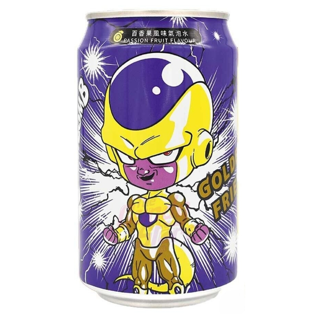 Dragon Ball Z Golden Frieza Sparkling Water Passionfruit Flavor 330ml OCEAN BOMB