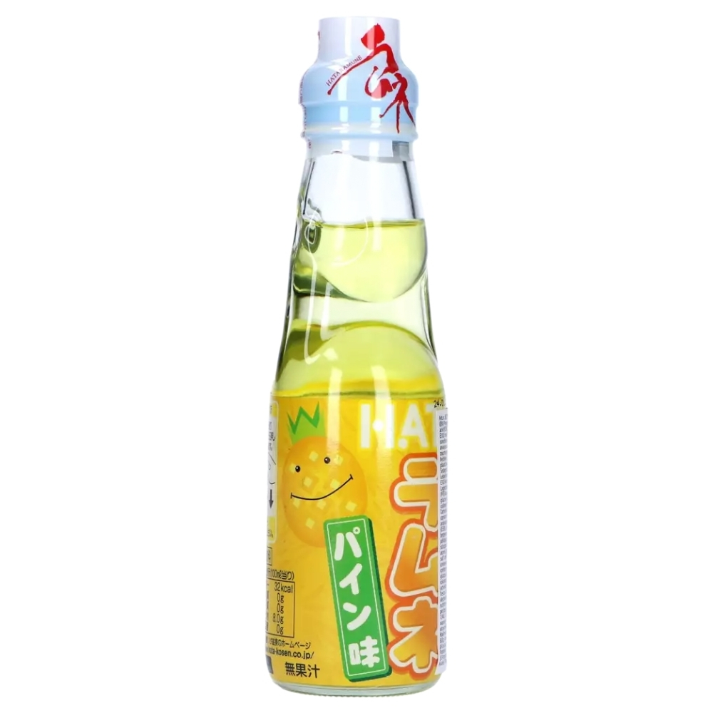 Ιαπωνικό Ανθρακούχο Αναψυκτικό Ramune με Γεύση Ανανά 200ml HATA KOSEN