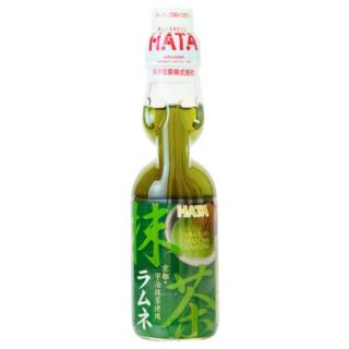 Ιαπωνικό Ανθρακούχο Αναψυκτικό Ramune με Γεύση Πράσινο Τσάι Μάτσα 200ml HATA KOSEN