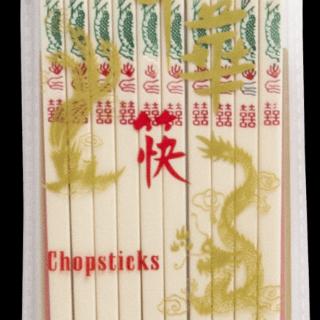 Plastic White Chopsticks 27cm 10Pairs