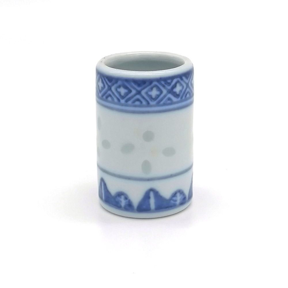 Toothpick Pot Traditional Blue & White Porcelain Rice Pattern