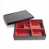 Bento Box Black With Red Inlay Melamine 27,5X21,5X6cm