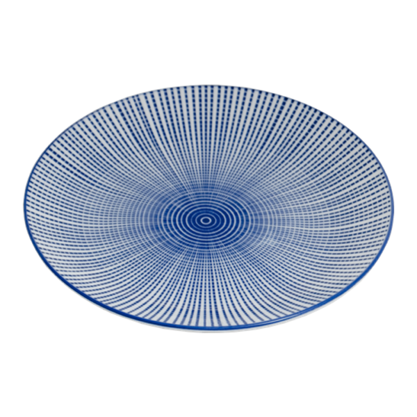 Tokusa Blue Round Plate 21,5cm