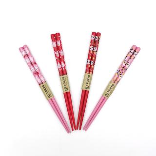Kids Chopsticks Red or Pink, Bunny or Panda Design 16.5cm TOKYO DESIGN