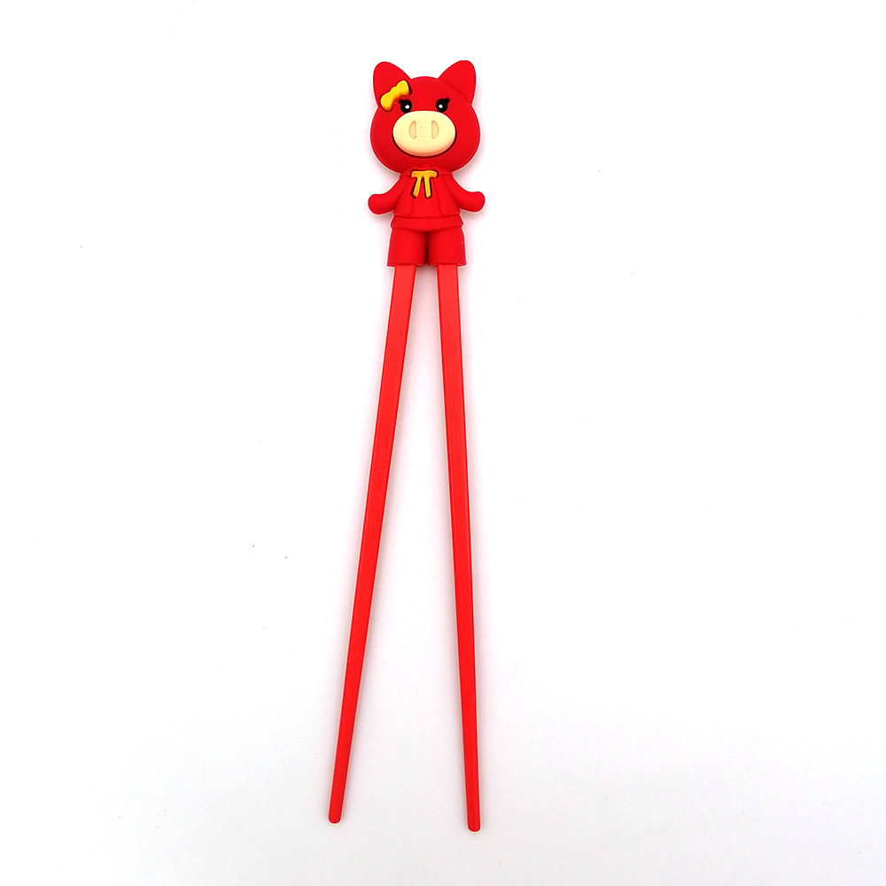 Παιδικά Τσόπστικς Κόκκινο Κοριτσάκι Γουρουνίτσα 22cm TOKYO DESIGN