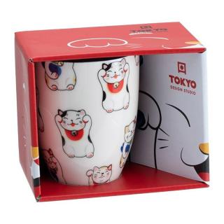 White Lucky Cat Mug Giftbox TOKYO DESIGN STUDIO