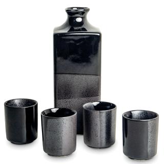 Sake Set Ceramic 1 Carafe 4 Cups