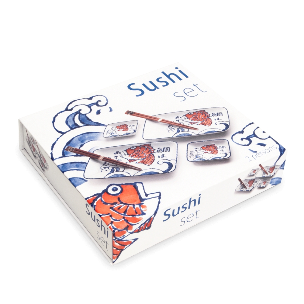 Sakana Sushi Set 22,2x12,4x2,5cm of 6 Pieces