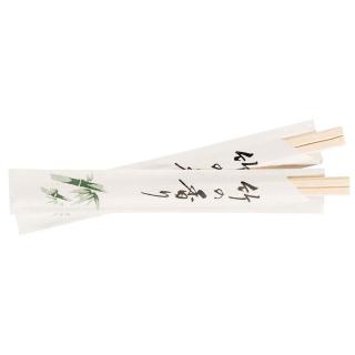 Disposable Chopsticks 20.3 cm 3/4 cover Bamboo design 100 Pairs GLOBE GOURMET