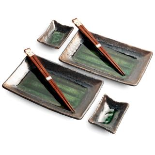 Πράσινο Σετ για Σούσι 6 Τεμαχίων 22x12,5x2cm EDO JAPAN