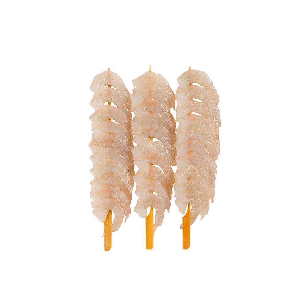 Frozen Raw Peeled Shrimp 41/50 Skewers 1Kg ANDU