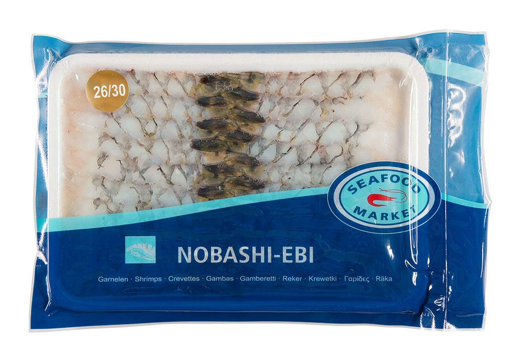 Sushi Ebi - Nobashi Ebi 26/30 13-14cm 300g SEAFOOD MARKET
