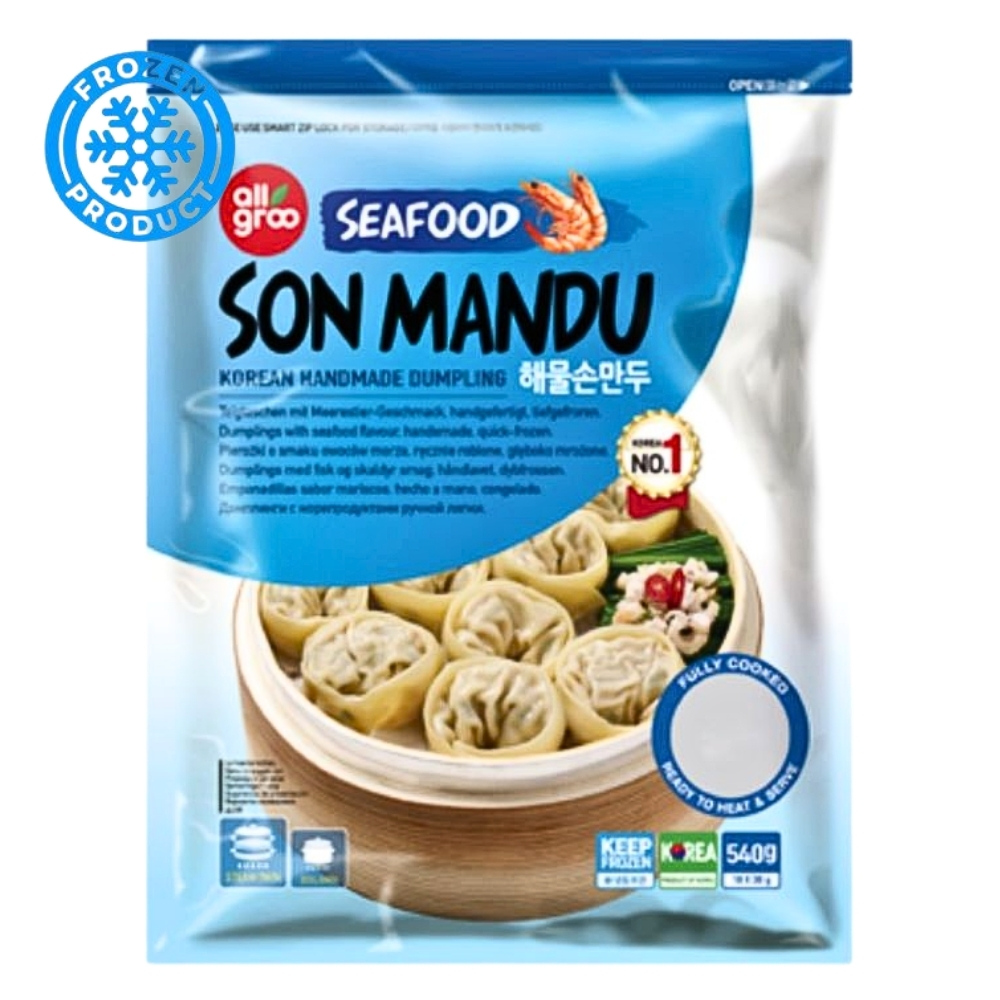 Frozen Korean Handmade Seafood Dumplings 540g ALLGROO