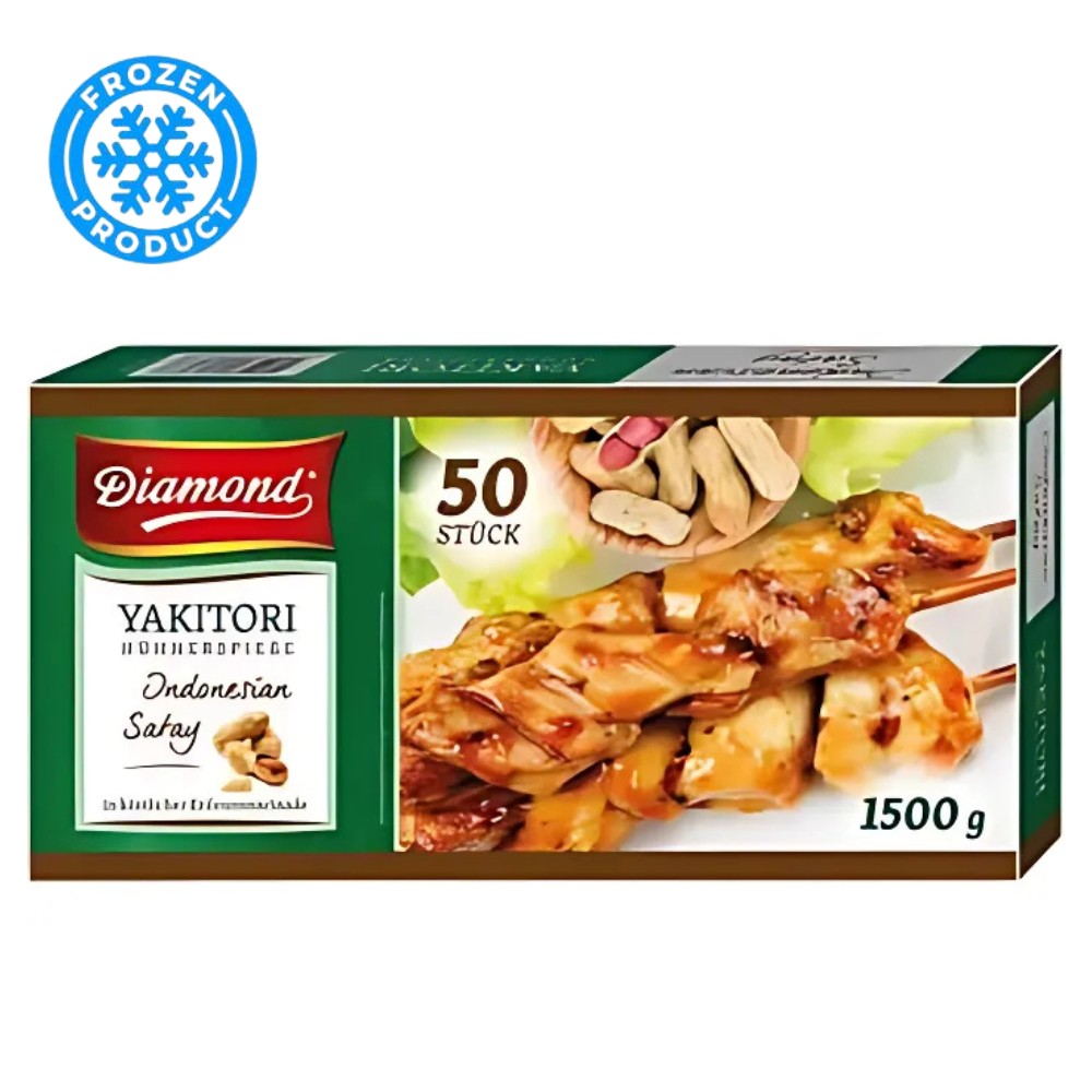 Yakitori Chicken Indonesian Satay Sauce Frozen 1,5kg (50x30g) DIAMOND