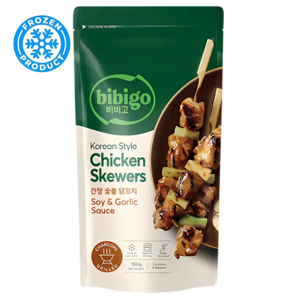 Korean Style Chicken Skewer Soy & Garlic Sauce 180g BIBIGO