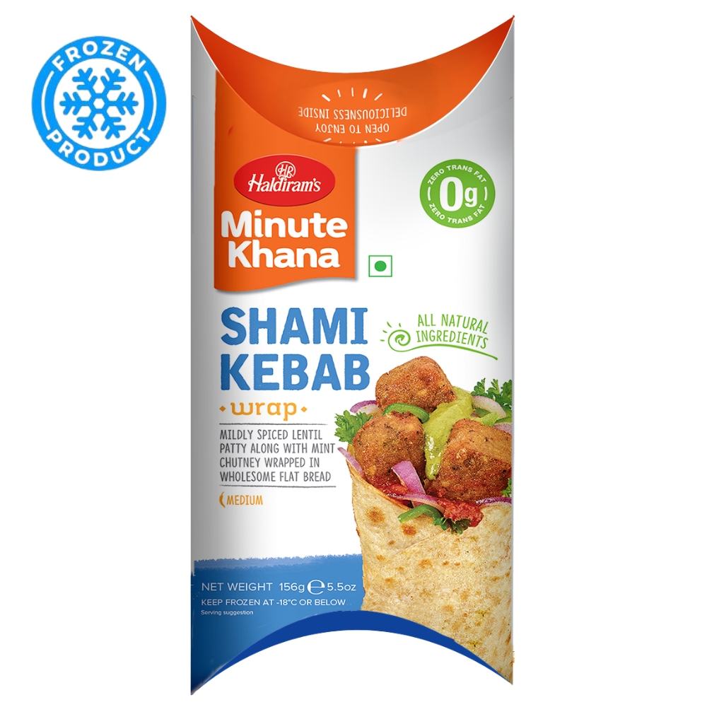 Shami Kebab  Wrap Frozen 156g HALDIRAM'S