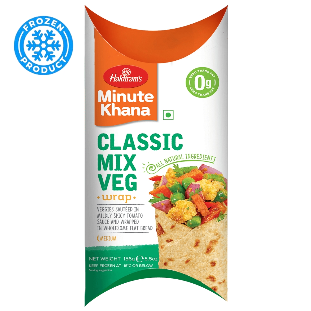 Mixed Vegetable Wrap Frozen 156g HALDIRAM'S