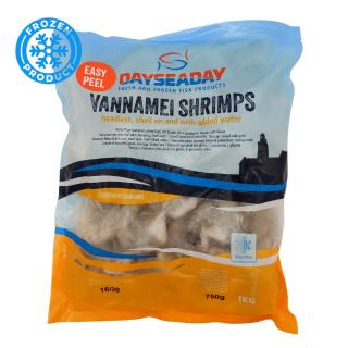 16/20 Vannamei Shrimp Head Less Shell On 25% Glaze 1kg DAYSEADAY