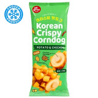 Τραγανό Corn Dog Κοτόπουλο Κορεάτικο Φυτικό Κατεψυγμένο  80g ALLGROO