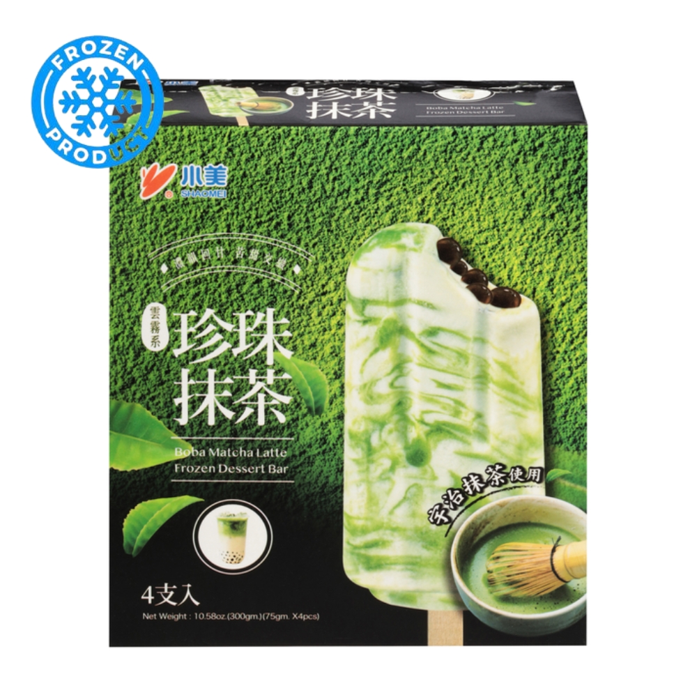 Παγωμένο Επιδόρπιο με Γεύση Matcha Latte και Πέρλες Boba 300g (4 x 75g) SHAOMEI