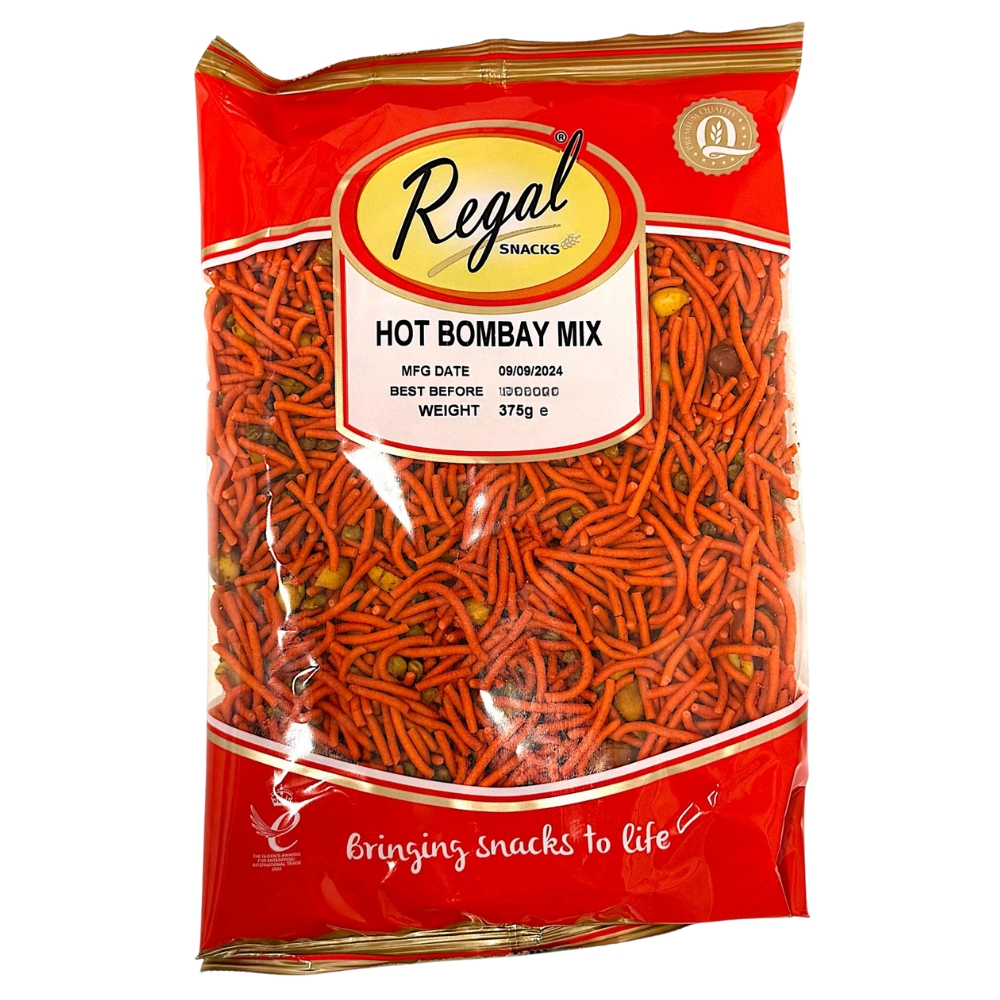 Πικάντικο Σνακ από Ξηρούς Καρπούς και Ζυμαρικά Bombay Mix 375g REGAL