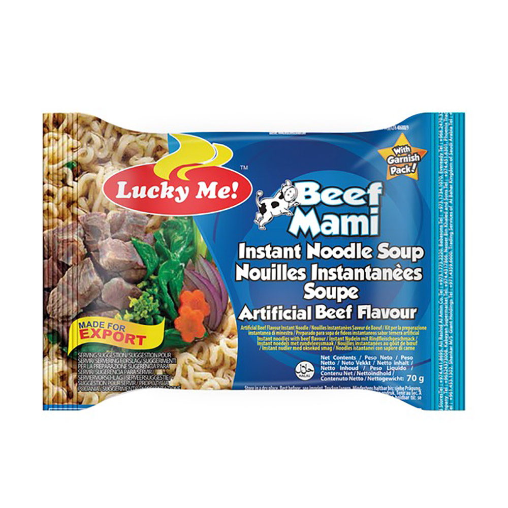 Instant Beef Flavour Noodles 55g LUCKY ME