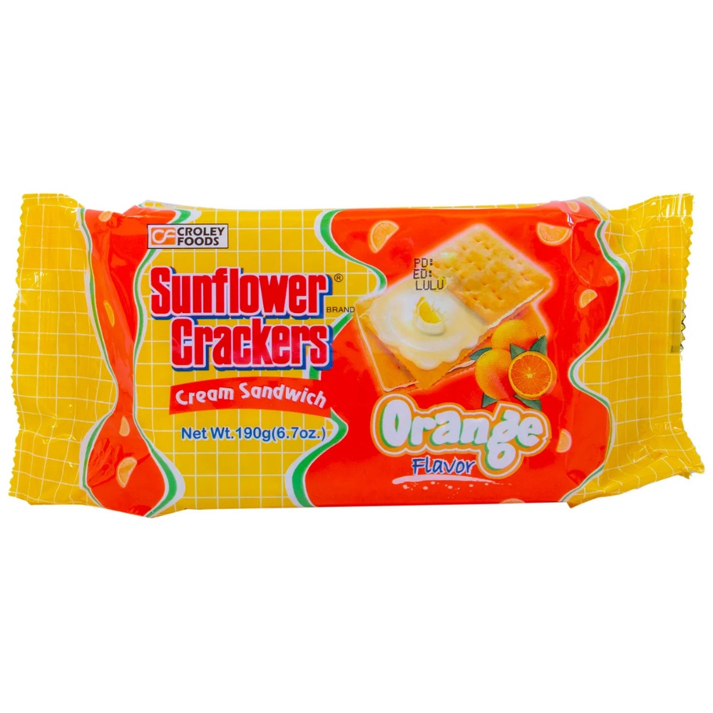 Orange Flavor Cream Sandwich Crackers 189g SUNFLOWER