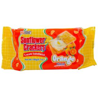 Orange Flavor Cream Sandwich Crackers 189g SUNFLOWER