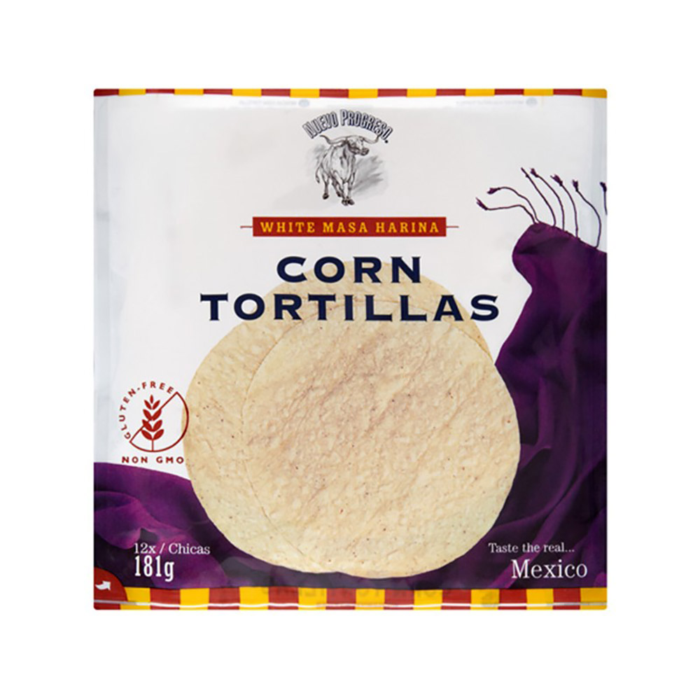 White Corn Tortillas 6" (15cm) 12 pcs 181g Nuevo Progreso