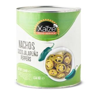 Canned Sliced Green Jalapenos 2,8kg XATZE
