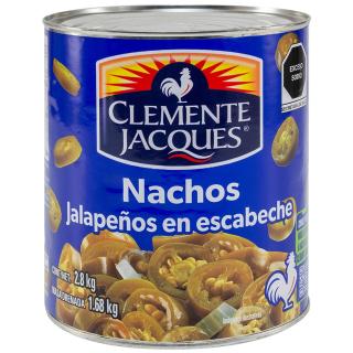 Canned Sliced Green Jalapenos 2,8kg CLEMENTE JACQUES