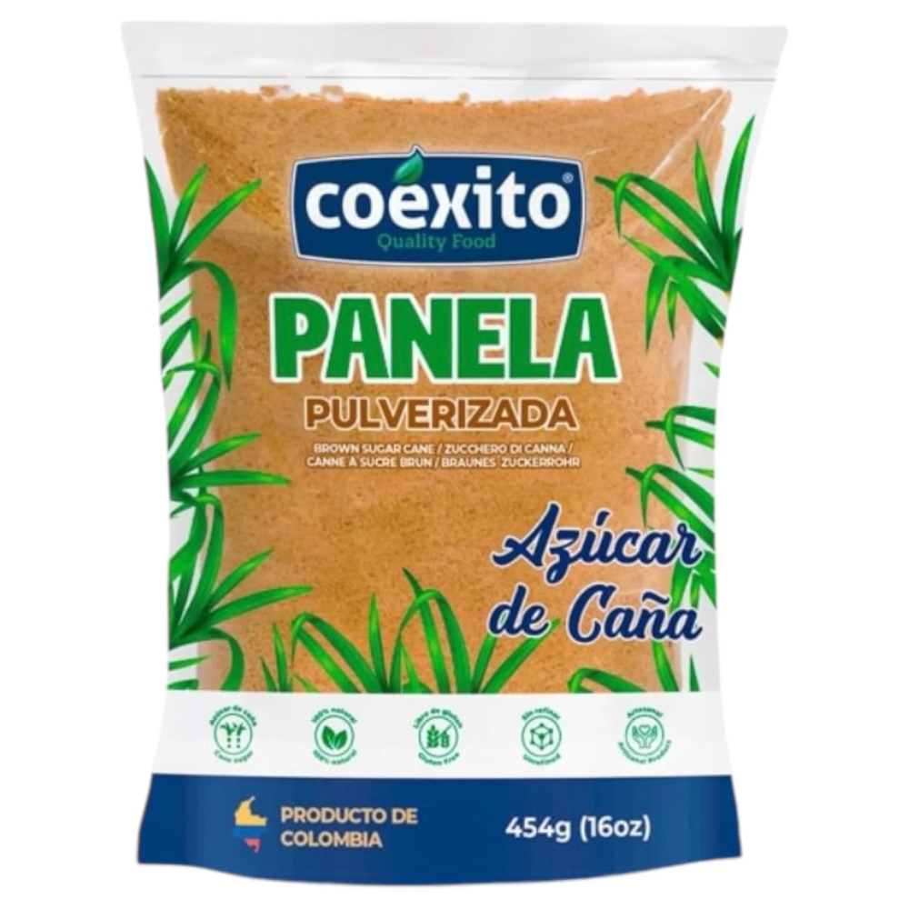 Panela Pulverizada Raw Cane Sugar Powder - Dehydrated Cane Juice 454g COEXITO