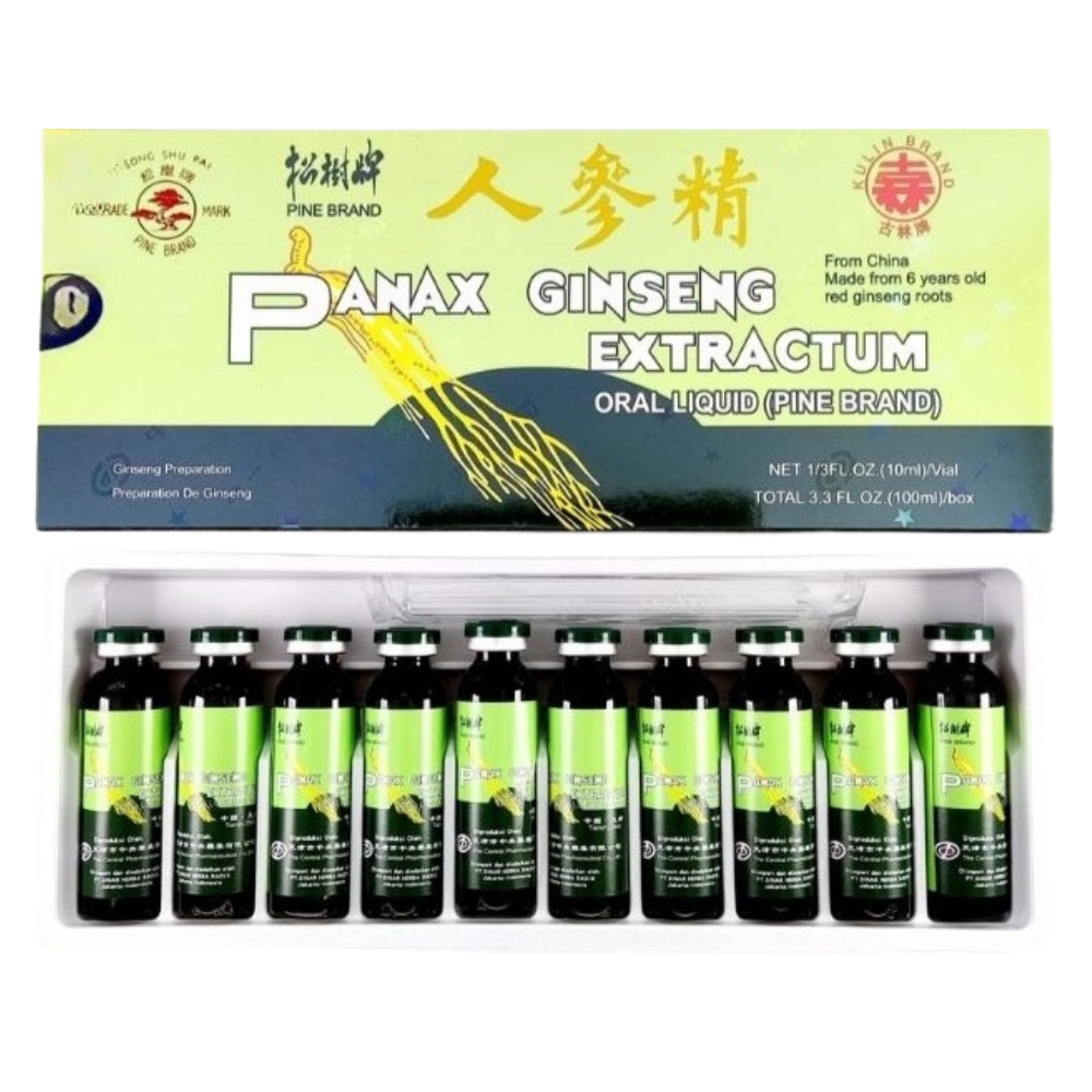 Εκχύλισμα Ρίζας Κόκκινου Γκίνσενγκ 100ml (10x10ml) 0,5%alc PINE