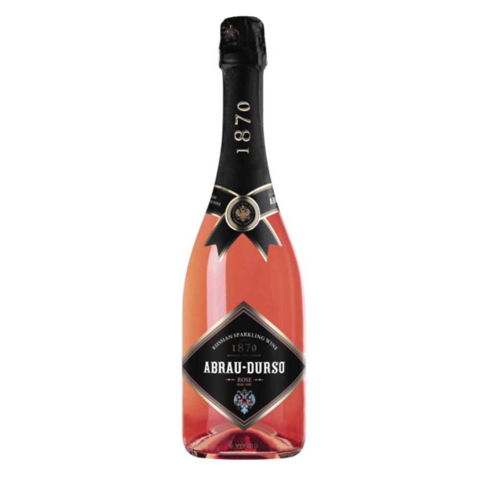 Sparkling Rose Semi-Dry Wine 12% vol. 750ml Шампанское Абрау Дюрсо розовое полусухое - ABRAU DURSO