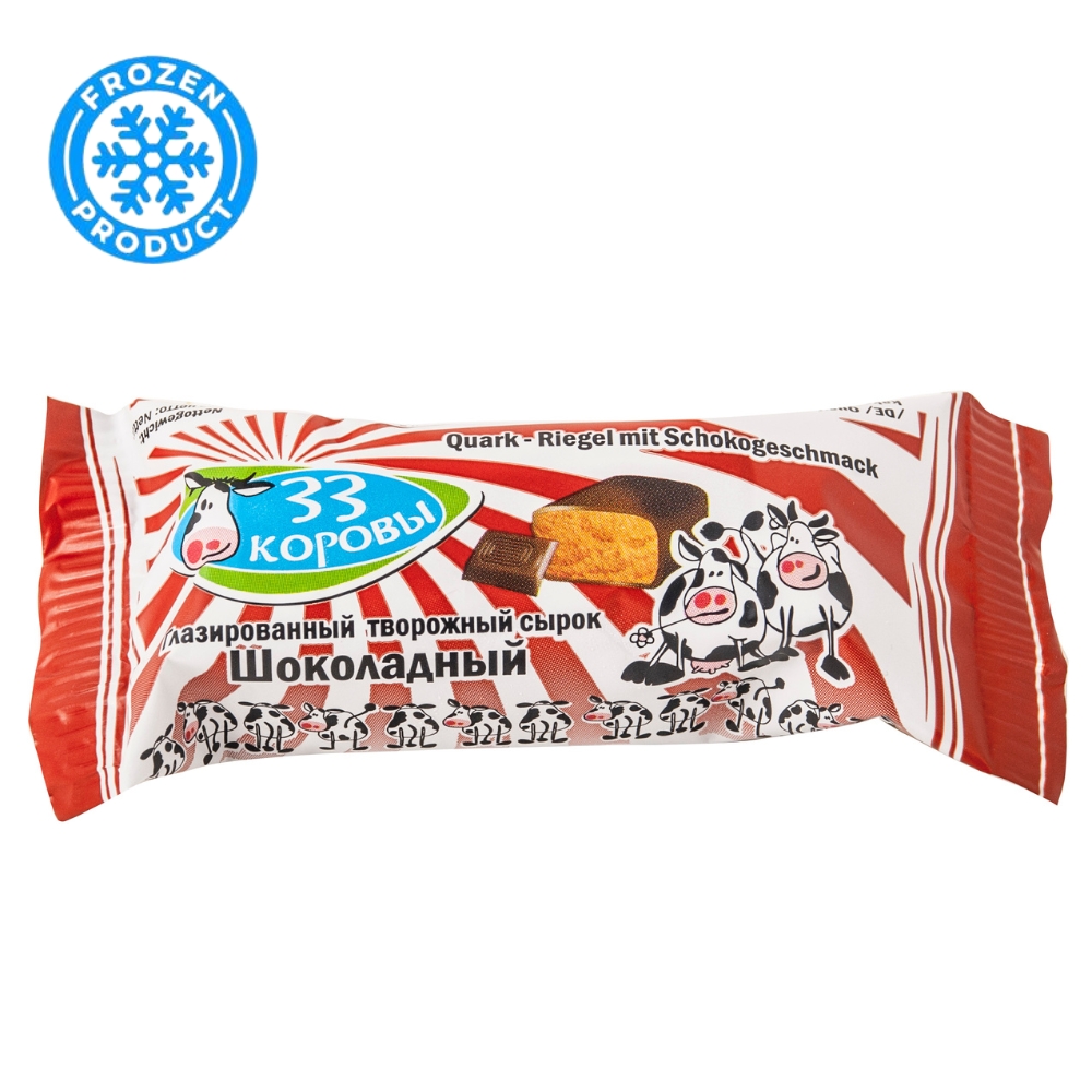 Quark Dessert Sirki Chocolate - Сырки 38g шоколадные в шоко. глазури 38g 33 KOROVI