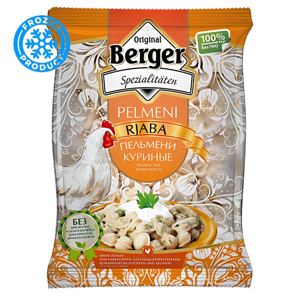 Πελμένι Ριάμπα με Κοτόπουλο - Пельмени куриные Ряба 900g BERGER