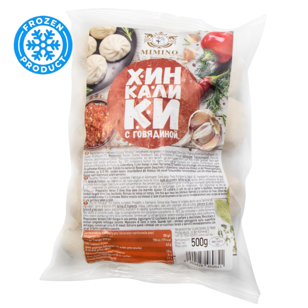 Χινκάλι με Βοδινό Κτψ 500g MIMINO