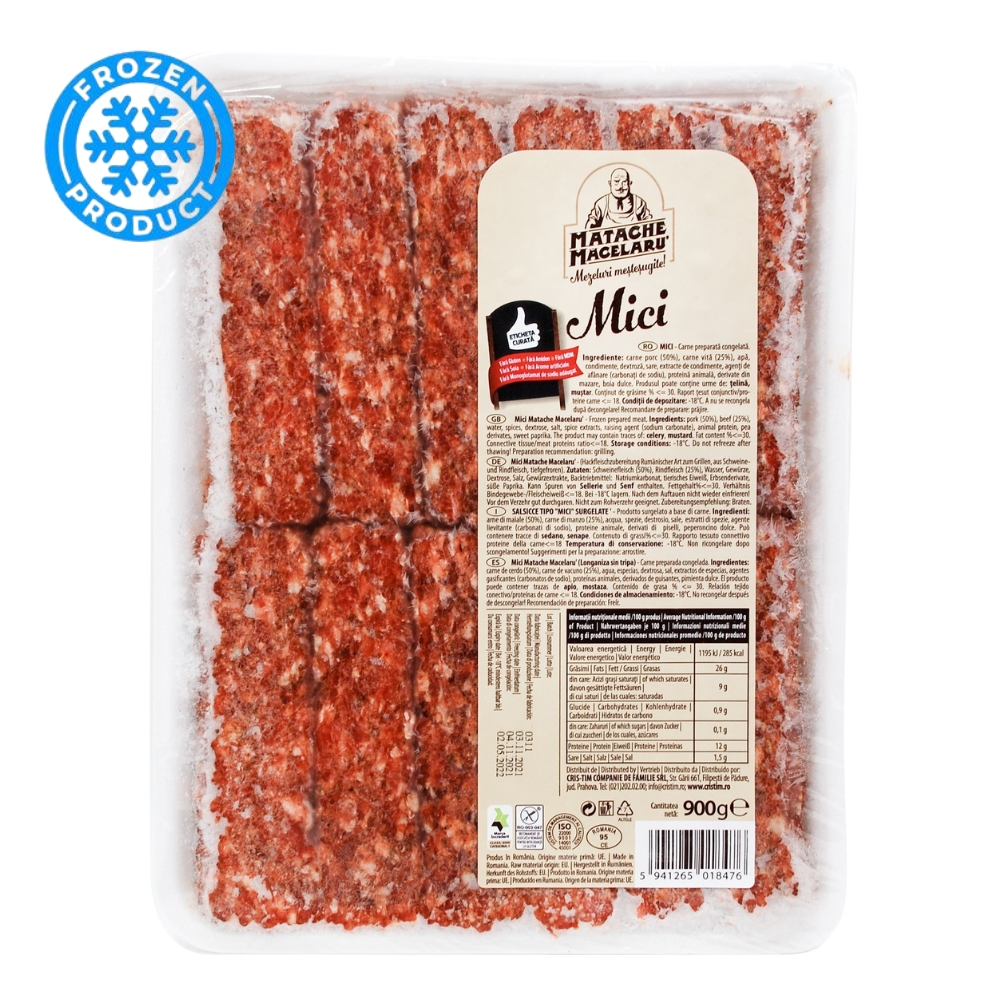 Ρουμάνικα Κεμπάπ Mici χοιρινό&βοδινό Κατεψυγμένα για γκριλ 900g