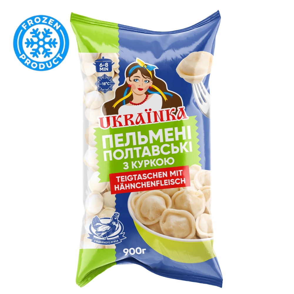 Pelmeni Odesskie Chicken - Пельмени Полтавские Куриные Одесские 900g UKRAINKA