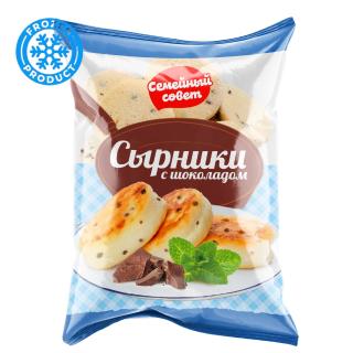Πανκέικ Σίρνικι με Μυζήθρα και Σοκολάτα Κατεψυγμένα - Сырники с шоколадом 500g SEMEJNY SOVET